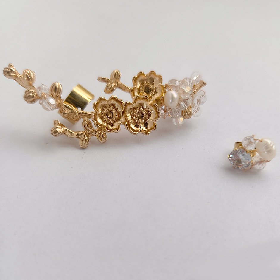 Brincos assimétricos (ear cuf) Julieta - Image 4